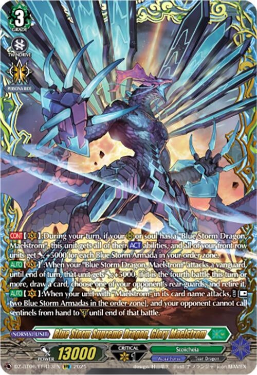 Image for Blue Storm Supreme Dragon, Glory Maelstrom (FFR) (DZ-BT06/FFR13EN) [DZ-BT06: Generation Dragenesis] - Cardfight Vanguard