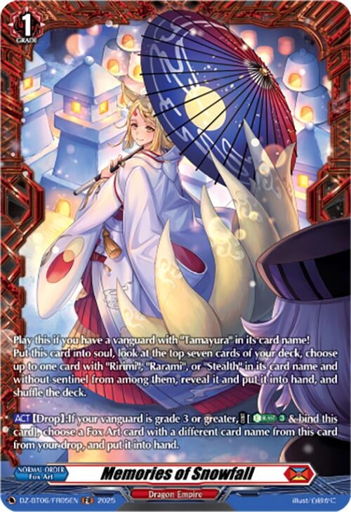 Image for Memories of Snowfall (FR) (DZ-BT06/FR05EN) [DZ-BT06: Generation Dragenesis] - Cardfight Vanguard
