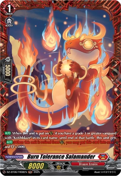 Image for Burn Tolerance Salamander (FR) (DZ-BT06/FR08EN) [DZ-BT06: Generation Dragenesis] - Cardfight Vanguard