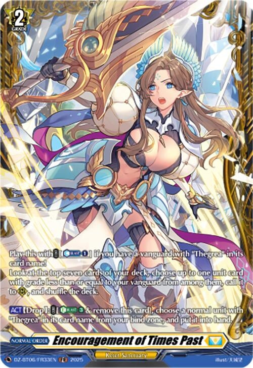 Image for Encouragement of Times Past (FR) (DZ-BT06/FR33EN) [DZ-BT06: Generation Dragenesis] - Cardfight Vanguard