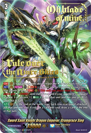 Image for Sword Saint Knight Dragon Emperor, Gramgrace Sieg (SEC) (DZ-BT06/SEC05EN) [DZ-BT06: Generation Dragenesis] - Cardfight Vanguard