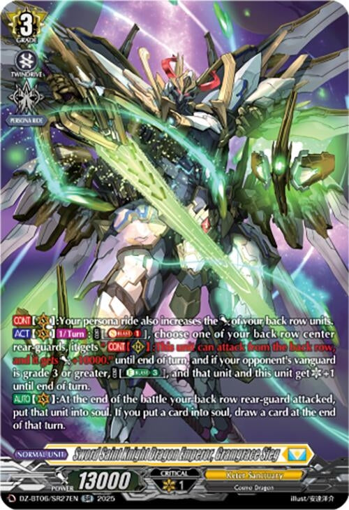 Image for Sword Saint Knight Dragon Emperor, Gramgrace Sieg (SR) (DZ-BT06/SR27EN) [DZ-BT06: Generation Dragenesis] - Cardfight Vanguard