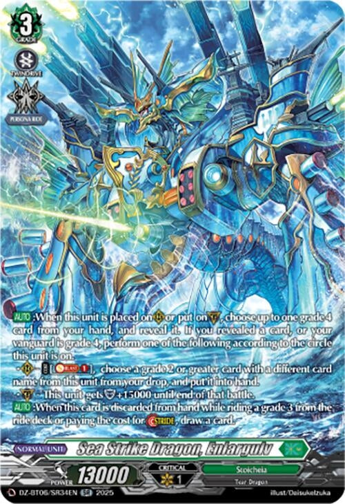 Image for Sea Strike Dragon, Enlargulv (SR) (DZ-BT06/SR34EN) [DZ-BT06: Generation Dragenesis] - Cardfight Vanguard
