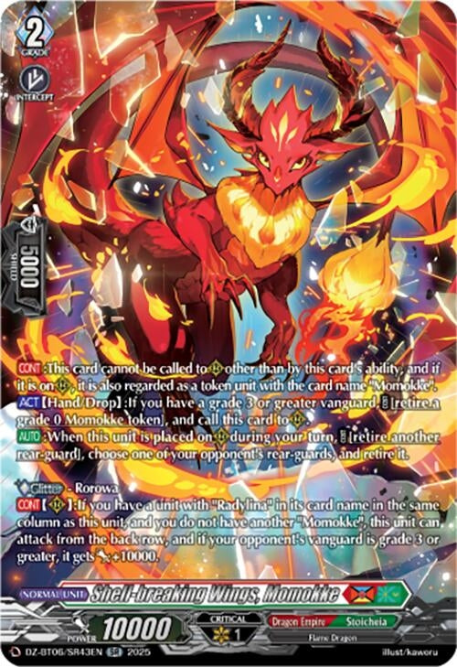 Image for Shell-breaking Wings, Momokke (SR) (DZ-BT06/SR43EN) [DZ-BT06: Generation Dragenesis] - Cardfight Vanguard
