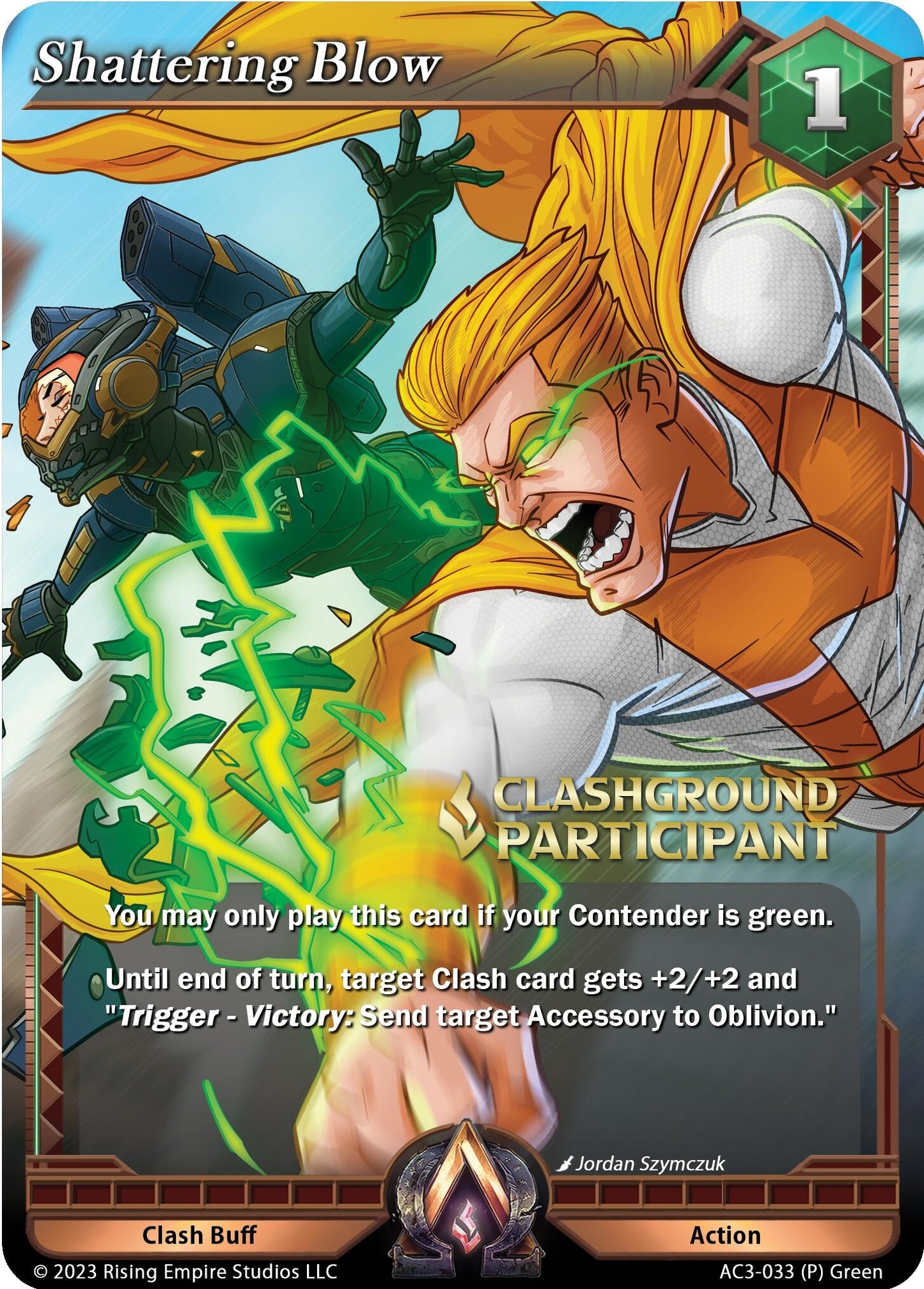 Image for Shattering Blow (Clashground Participant Promo) (AC3-033) [Unrivaled] - Alpha Clash