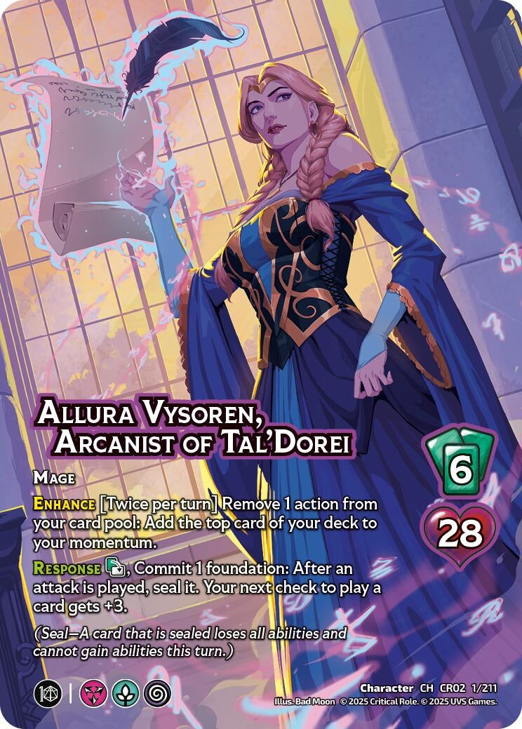 Image for Allura Vysoren, Arcanist of Tal'Dorei (1/211) (Critical Role: Heroes of Exandria) - UniVersus