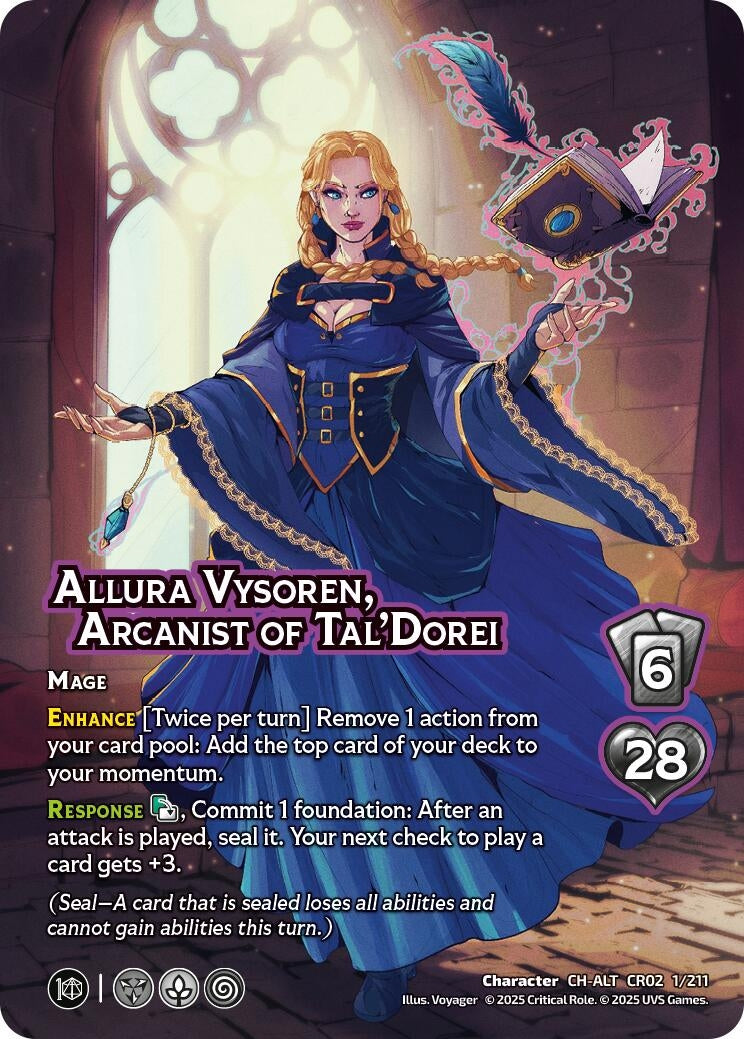 Image for Allura Vysoren, Arcanist of Tal'Dorei (Alternate Art) (1/211) (Critical Role: Heroes of Exandria) - UniVersus