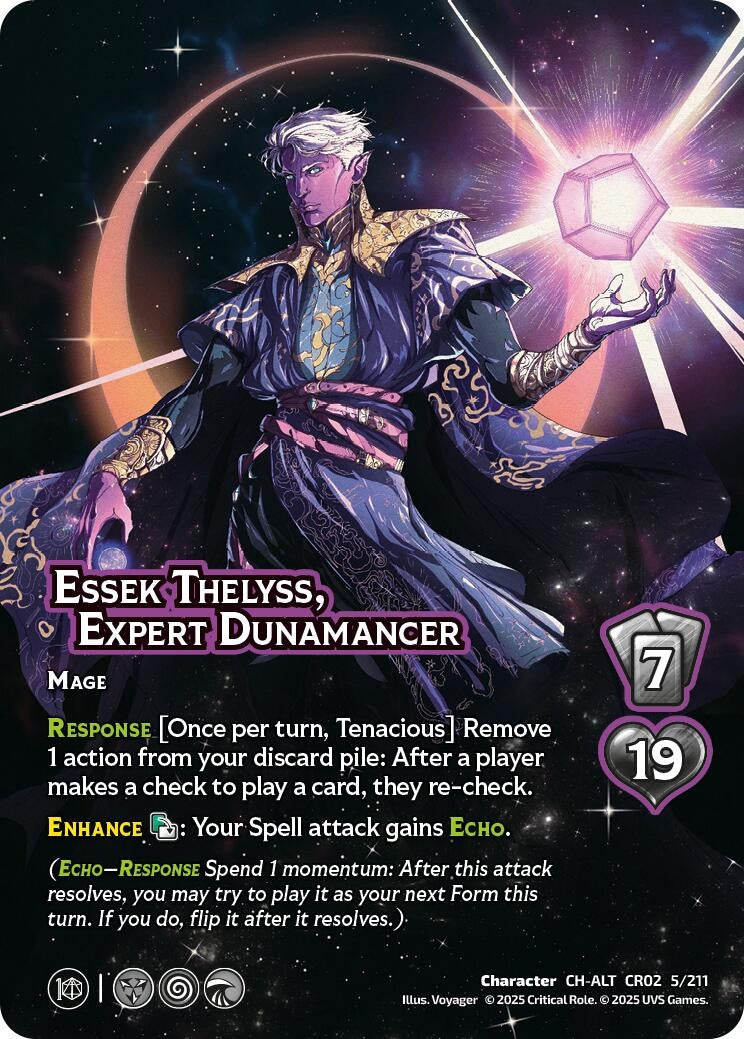 Image for Essek Thelyss, Expert Dunamancer (Alternate Art) (5/211) (Critical Role: Heroes of Exandria) - UniVersus