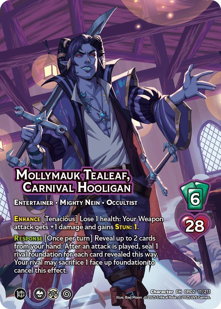 Image for Mollymauk Tealeaf, Carnival Hooligan (11/211) (Critical Role: Heroes of Exandria) - UniVersus