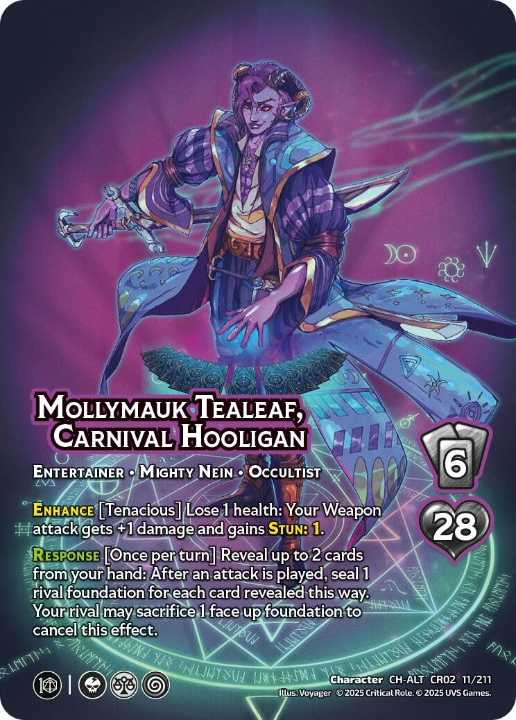 Image for Mollymauk Tealeaf, Carnival Hooligan (Alternate Art) (11/211) (Critical Role: Heroes of Exandria) - UniVersus