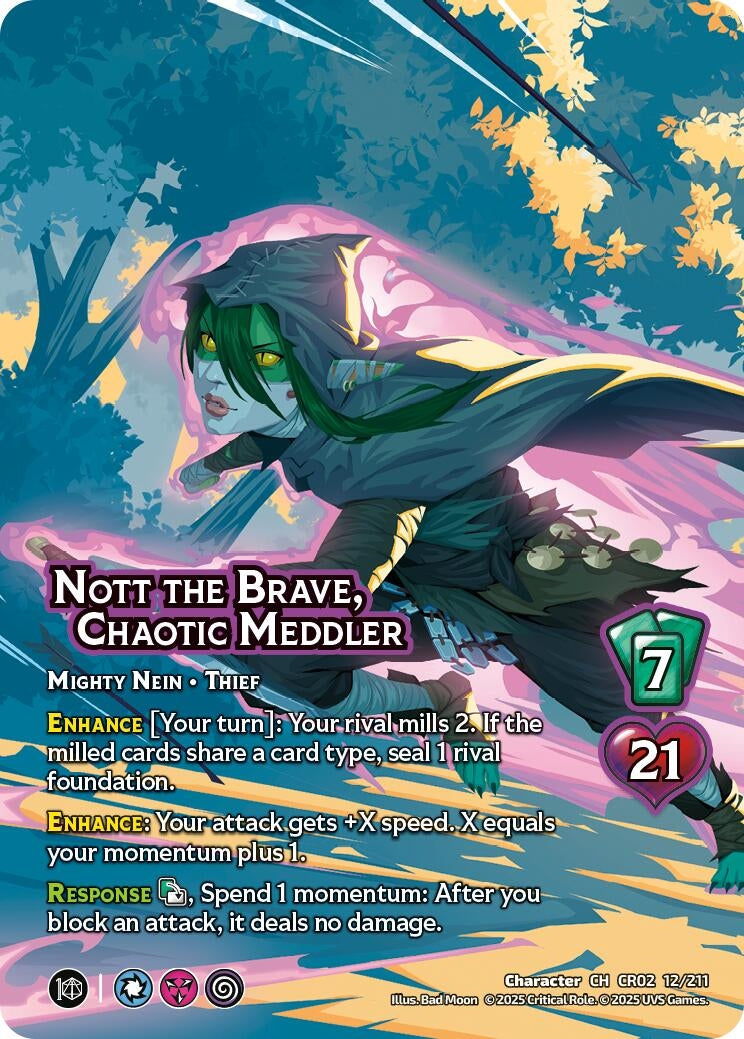 Image for Nott the Brave, Chaotic Meddler (12/211) (Critical Role: Heroes of Exandria) - UniVersus