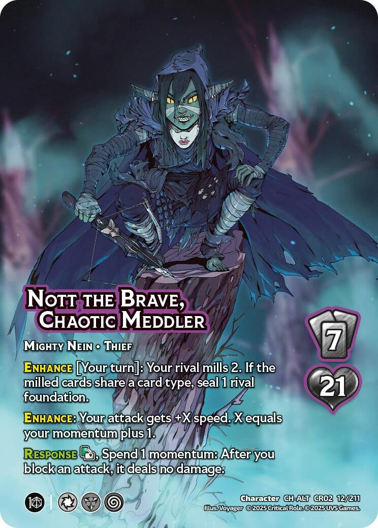 Image for Nott the Brave, Chaotic Meddler (Alternate Art) (12/211) (Critical Role: Heroes of Exandria) - UniVersus