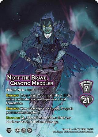 Image for Nott the Brave, Chaotic Meddler (Alternate Art) (12/211) (Critical Role: Heroes of Exandria) - UniVersus