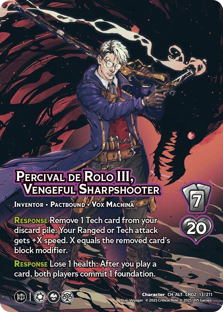Image for Percival de Rolo III, Vengeful Sharpshooter (Alternate Art) (13/211) (Critical Role: Heroes of Exandria) - UniVersus