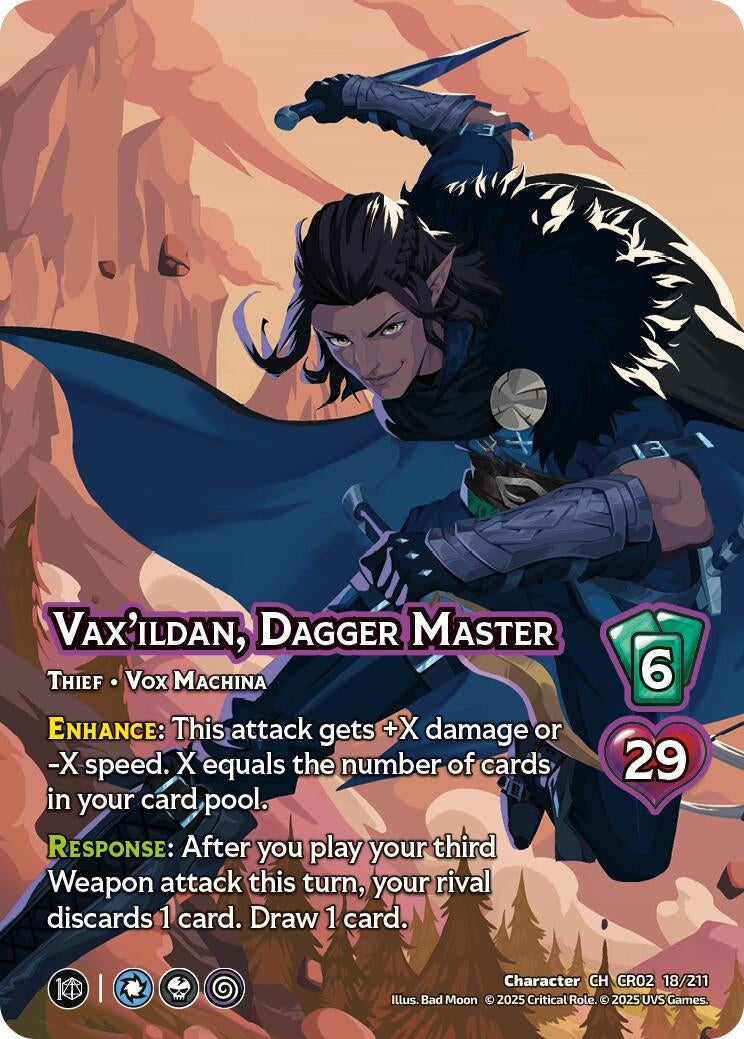 Image for Vax'ildan, Dagger Master (18/211) (Critical Role: Heroes of Exandria) - UniVersus