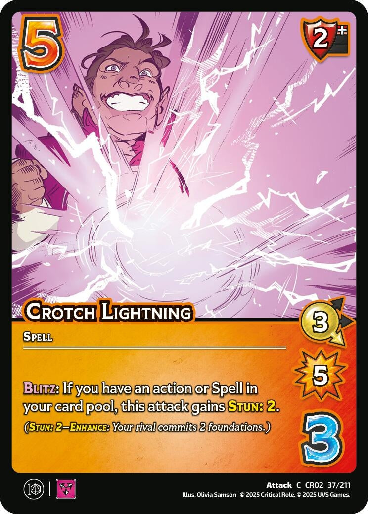 Image for Crotch Lightning (37/211) (Critical Role: Heroes of Exandria) - UniVersus