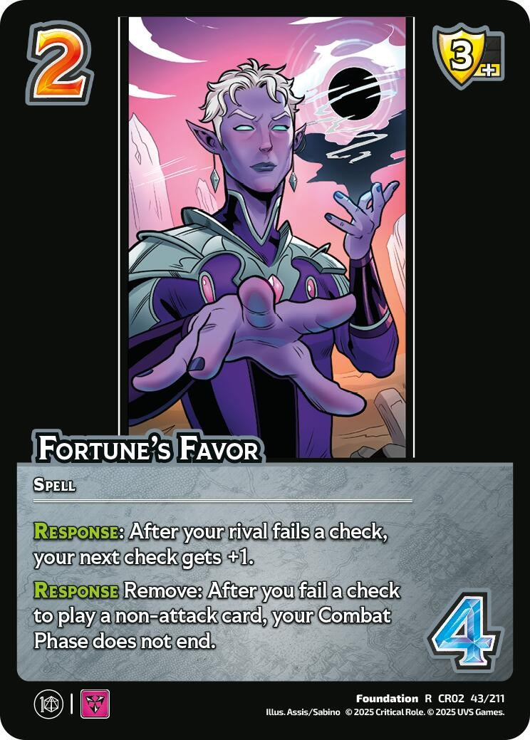 Image for Fortune's Favor (43/211) (Critical Role: Heroes of Exandria) - UniVersus