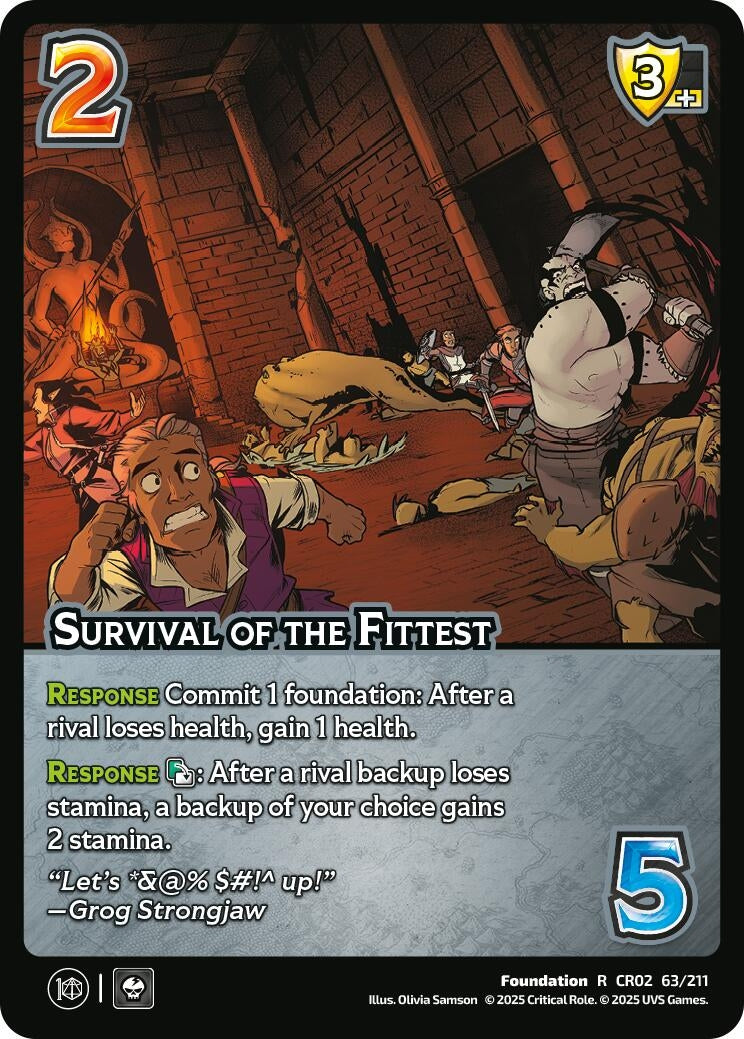 Image for Survival of the Fittest (63/211) (Critical Role: Heroes of Exandria) - UniVersus