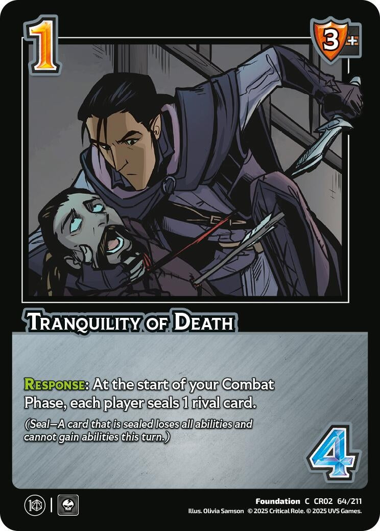 Image for Tranquility of Death (64/211) (Critical Role: Heroes of Exandria) - UniVersus