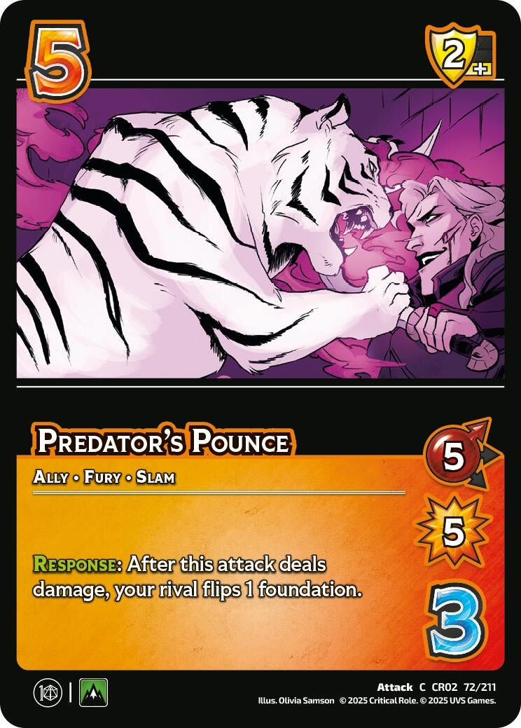 Image for Predator's Pounce (72/211) (Critical Role: Heroes of Exandria) - UniVersus
