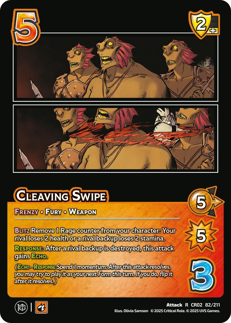 Image for Cleaving Swipe (82/211) (Critical Role: Heroes of Exandria) - UniVersus
