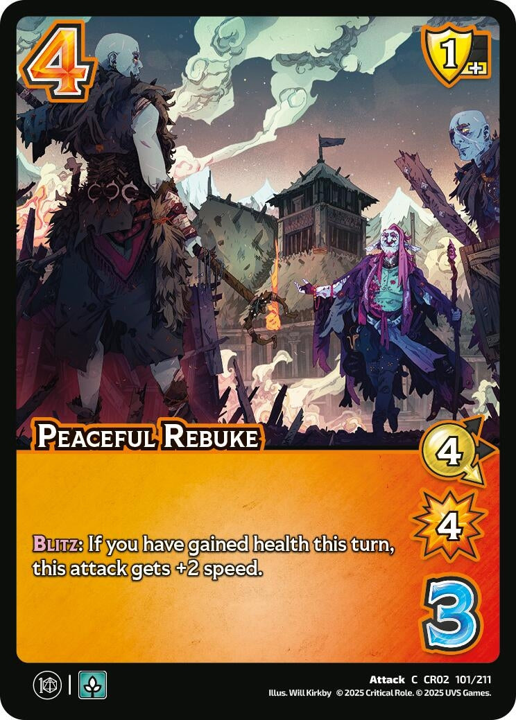 Image for Peaceful Rebuke (101/211) (Critical Role: Heroes of Exandria) - UniVersus