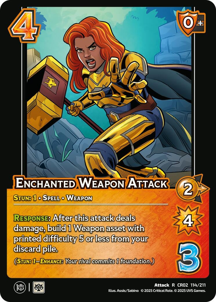 Image for Enchanted Weapon Attack (114/211) (Critical Role: Heroes of Exandria) - UniVersus