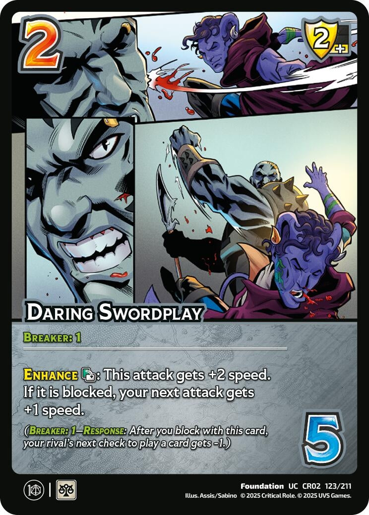 Image for Daring Swordplay (123/211) (Critical Role: Heroes of Exandria) - UniVersus