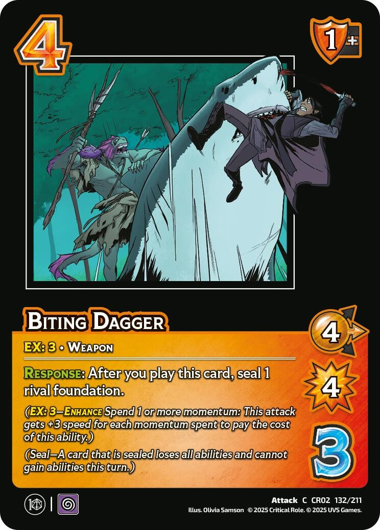 Image for Biting Dagger (132/211) (Critical Role: Heroes of Exandria) - UniVersus