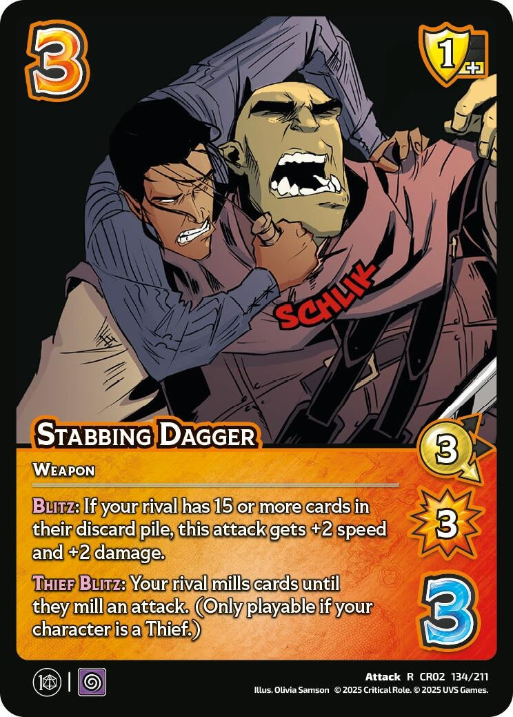 Image for Stabbing Dagger (134/211) (Critical Role: Heroes of Exandria) - UniVersus