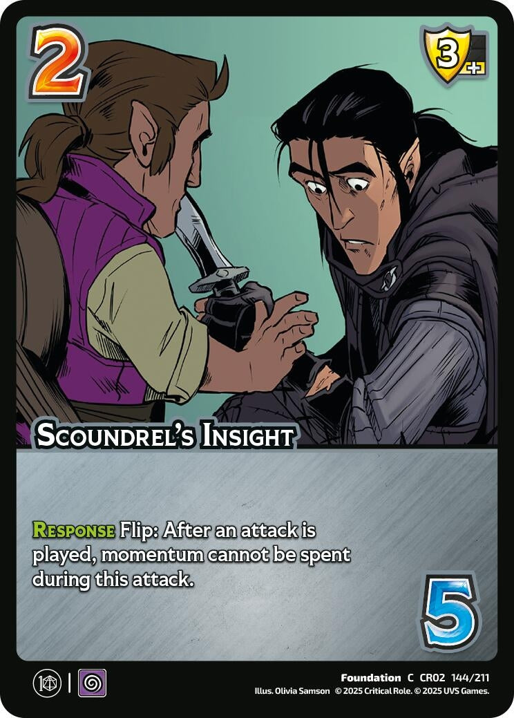 Image for Scoundrel's Insight (144/211) (Critical Role: Heroes of Exandria) - UniVersus