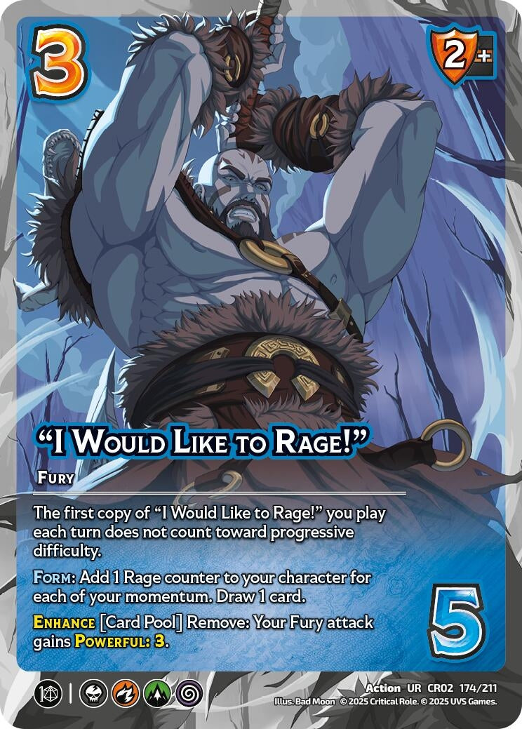 Image for "I Would Like to Rage!" (174/211) (Critical Role: Heroes of Exandria) - UniVersus