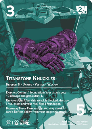 Image for Titanstone Knuckles (Alternate Art) (181/211) (Critical Role: Heroes of Exandria) - UniVersus