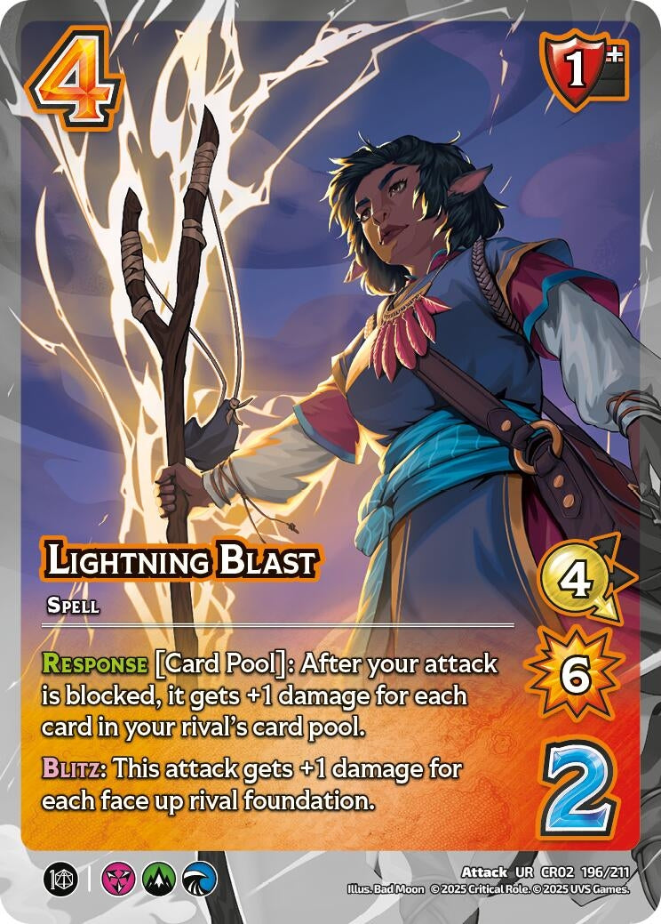 Image for Lightning Blast (196/211) (Critical Role: Heroes of Exandria) - UniVersus