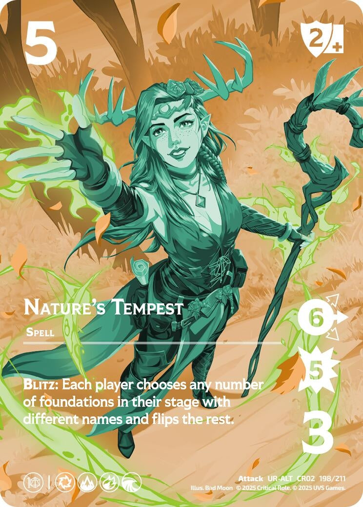 Image for Nature's Tempest (Alternate Art) (198/211) (Critical Role: Heroes of Exandria) - UniVersus
