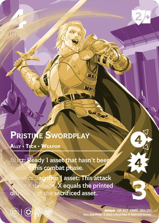 Image for Pristine Swordplay (Alternate Art) (201/211) (Critical Role: Heroes of Exandria) - UniVersus
