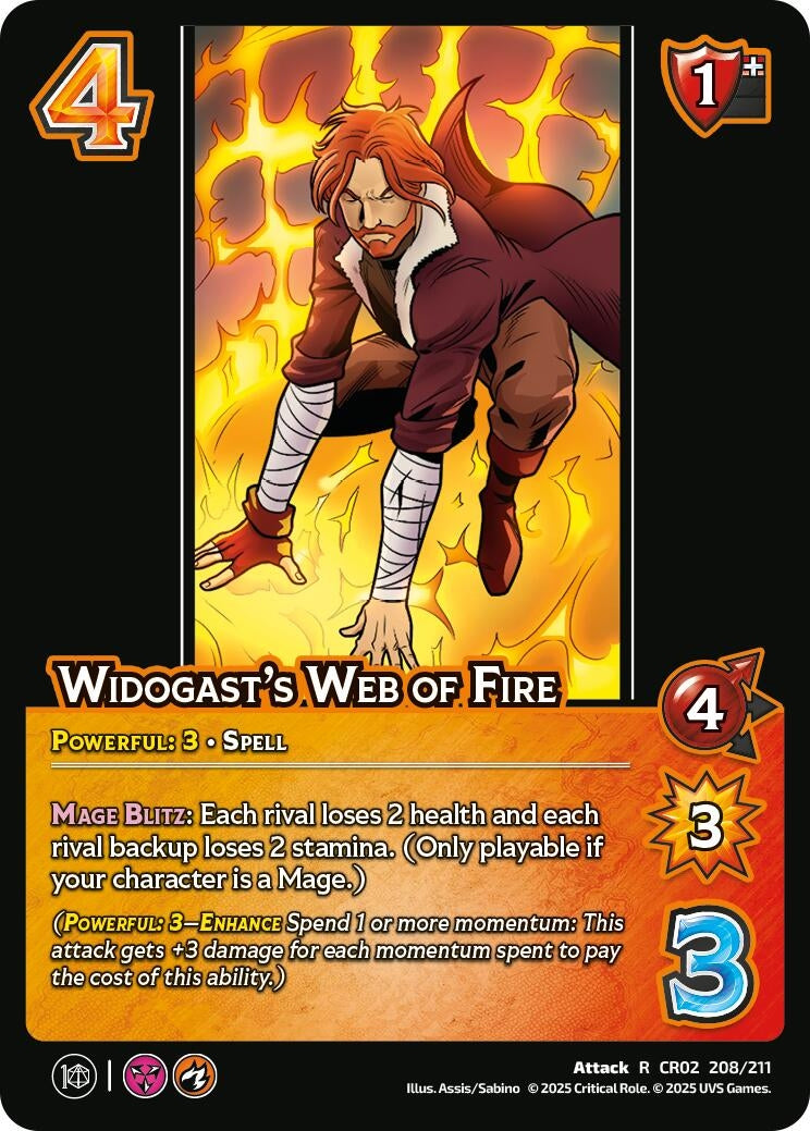 Image for Widogast's Web of Fire (208/211) (Critical Role: Heroes of Exandria) - UniVersus