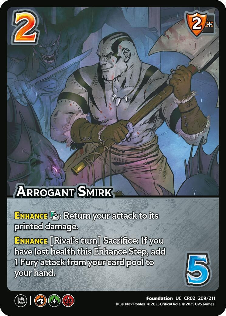 Image for Arrogant Smirk (209/211) (Critical Role: Heroes of Exandria) - UniVersus