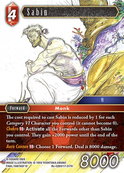 Image for Sabin (Re-026H/17-017H) (Legacy Collection) - Final Fantasy TCG