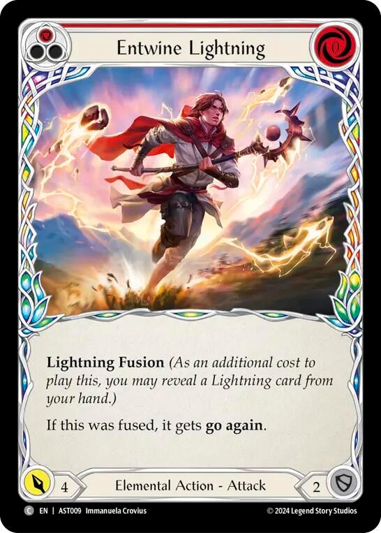 Image for Entwine Lightning (Red) (AST009) (Armory Deck: Aurora) - Flesh and Blood TCG