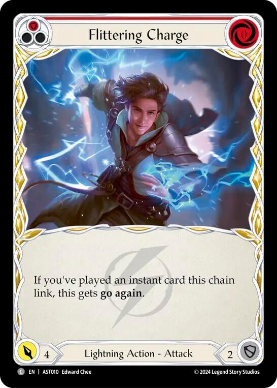 Image for Flittering Charge (Red) (AST010) (Armory Deck: Aurora) - Flesh and Blood TCG