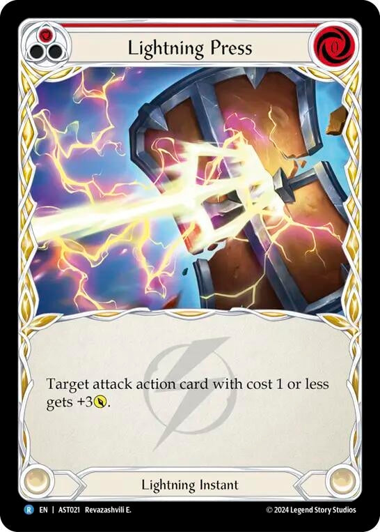 Image for Lightning Press (Red) (AST021) (Armory Deck: Aurora) - Flesh and Blood TCG