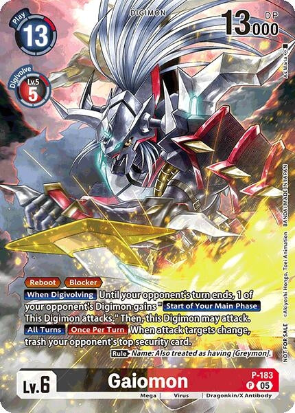 Image for Gaiomon (BT-21: Illustration Celebration Pack) (P-183 P) (World Convergence) - Digimon Card Game
