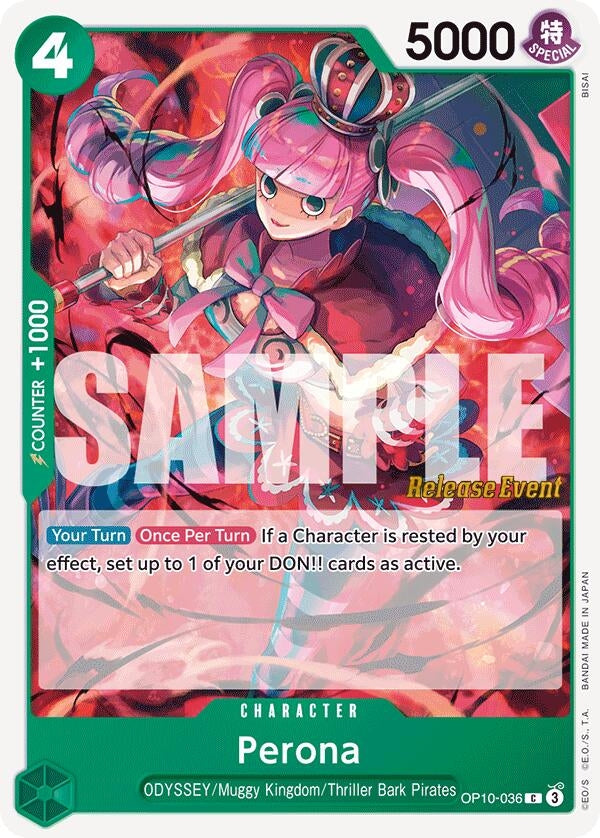 Image for Perona (036) (OP10-036) (Royal Blood Release Event Cards) - One Piece Card Game