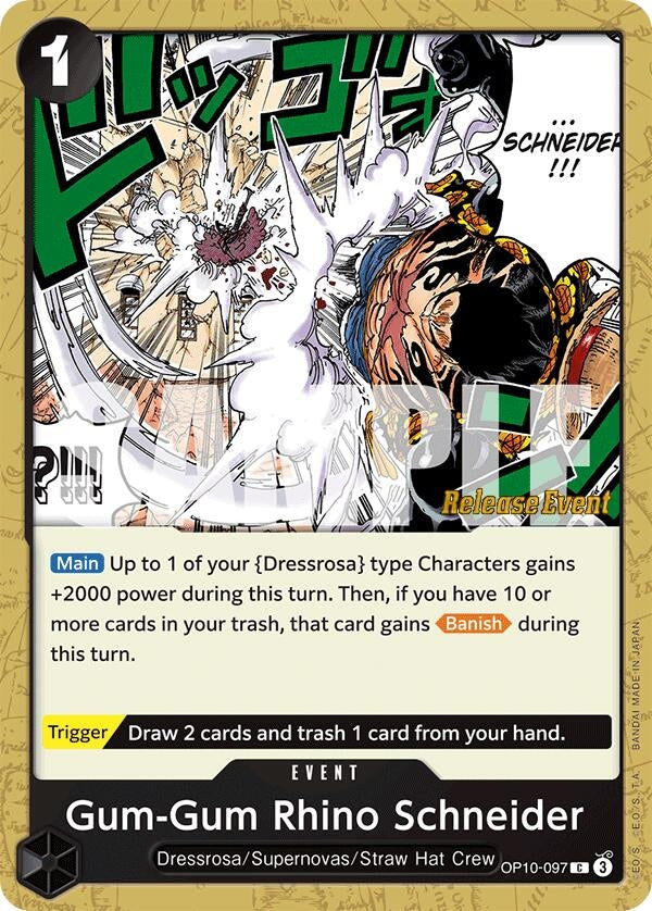 Image for Gum-Gum Rhino Schneider (OP10-097) (Royal Blood Release Event Cards) - One Piece Card Game