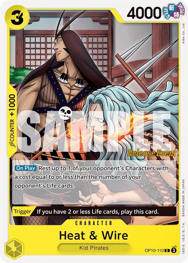 Image for Heat & Wire (OP10-110) (Royal Blood Release Event Cards) - One Piece Card Game