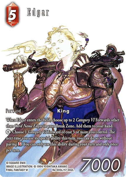 Image for Edgar (Full Art) (Re-005L/17-002L) (Legacy Collection) - Final Fantasy TCG
