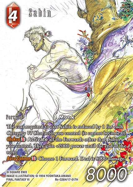 Image for Sabin (Full Art) (Re-026H/17-017H) (Legacy Collection) - Final Fantasy TCG