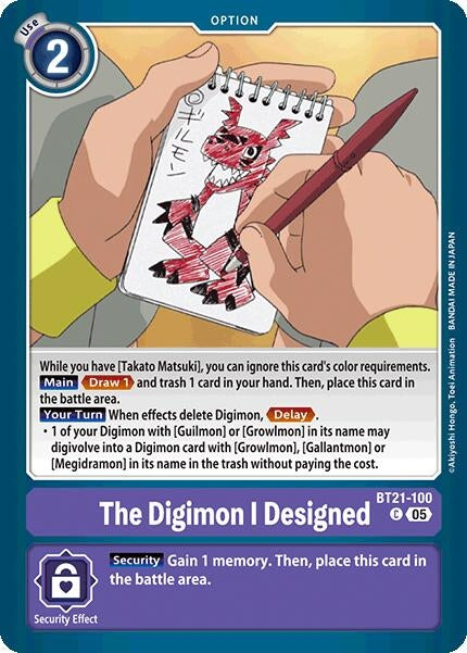 The Digimon I Designed (BT21-100 C) (World Convergence)