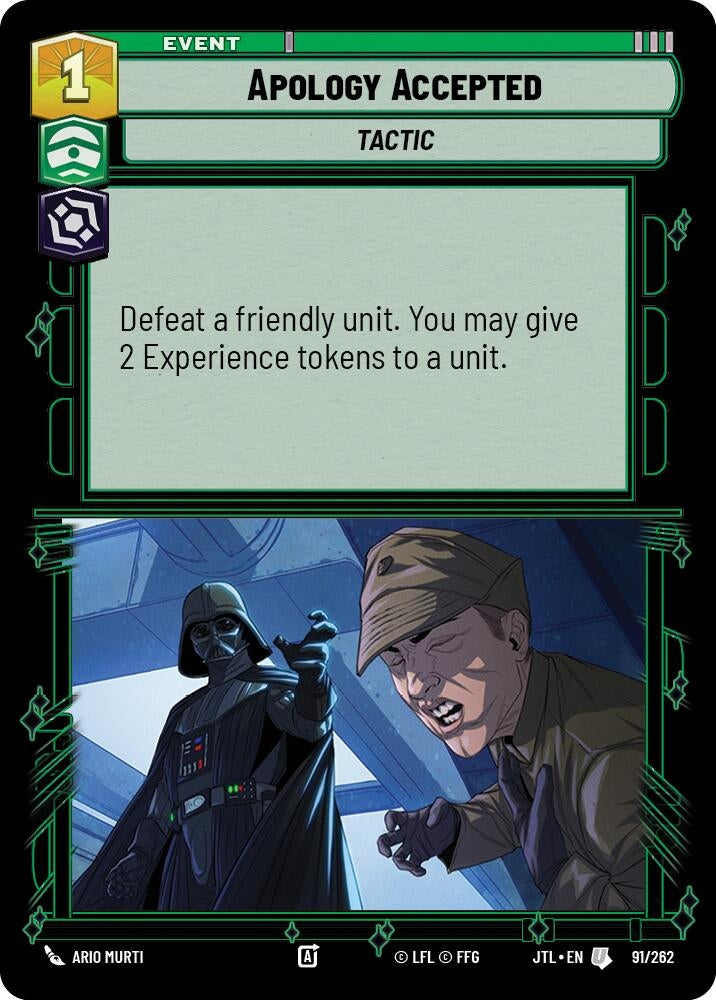 Image for Apology Accepted (091/262) (Jump to Lightspeed) - Star Wars: Unlimited